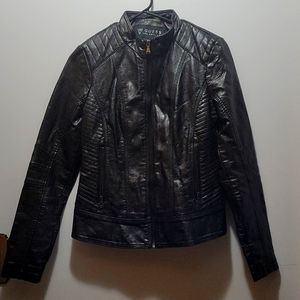 Guess black and brown women's snake skin jacket size Small